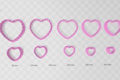 Frill Heart 1 Clay Cutter - Cookie Cutter STL File Product Image 2