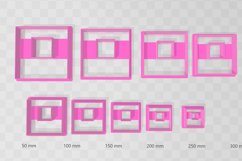 Square 2 Clay Cutter - Cookie Cutter STL File Product Image 2