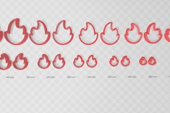 Fire 1 Clay Cutter - STL Digital File Download- 10 sizes and Product Image 2