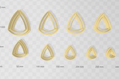 Curved Triangle 3 Clay Cutter - Cookie Cutter STL File Product Image 2