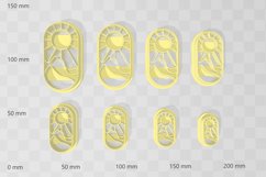 Sun Rays 4 Clay Cutter - Cookie Cutter STL File Product Image 3