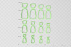 Clay Cutter STL File Trapezoid Combo- Earring Digital File D Product Image 2