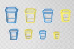 Coffee Cup Clay Cutter - Embossed STL Digital File Download- Product Image 2