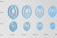 Flower Oval 2 Clay Cutter - Cookie Cutter STL File Product Image 2