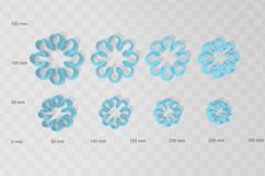 Flower 8 Clay Cutter - Floral Botanical STL Product Image 2