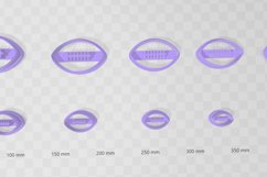 Oval Sports Ball 2 Clay Cutter - American Football- Rugby - Product Image 2