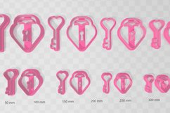 Heart Lock and Key 1 Earring Clay Cutter - Cookie Cutter Product Image 2