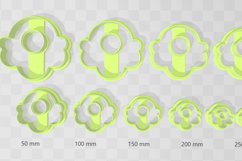 60s Retro Frill 2 Earring Clay Cutter -Cookie Cutter Product Image 2