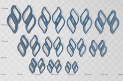 Clay Cutter STL File Minimalist Flame Drop 2- Modern Earring Product Image 2