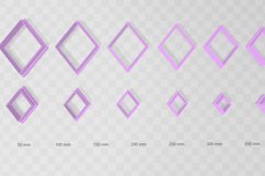 Diamond 1 Earring Clay Cutter - Cookie Cutter Stl Product Image 2