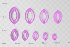 Decorative Petal 3 Earring Clay Cutter - Cookie Cutter Product Image 2