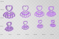 Heart Frill 4 Clay Cutter - Cookie Cutter STL File Product Image 2