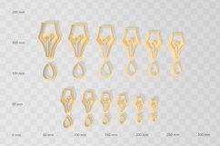 Clay Cutter STL File Pen Nib Ink Drop- Writers Earring Digit Product Image 2