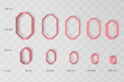 Long Octogon 1 Clay Cutter - Cookie Cutter STL File Product Image 2