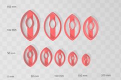 Leaf Petal 2 Clay Cutter - Cookie Cutter STL File Product Image 2