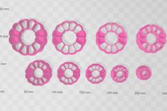 Frill Circle 3 Earring Clay Cutter - Cookie Cutter STL File Product Image 2