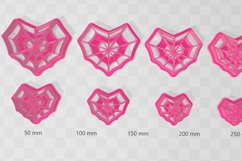 Clay Cutter STL File - Cobweb Heart 1 Clay Cutter Earring -C Product Image 2