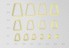 Trapezoid 1 Earring Clay Cutter - Cookie Cutter STL Files Product Image 2