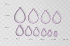 Clay Cutter STL File Teardrop Combo with loop add on 1- Earr Product Image 2