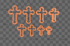 Clay Cutter STL File Cross 1- Christian Earring Digital File Product Image 2