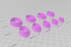 Decorative Petal 3 Earring Clay Cutter - Cookie Cutter Product Image 3