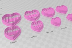 Ribbed Heart 1 Clay Cutter - Cookie Cutter STL File Product Image 3
