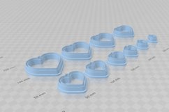 Clay Cutter STL File - Heart Open Bezel with add on - Earrin Product Image 3