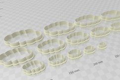 Cloud 7 Clay Cutter - Cookie Cutter STL File Product Image 3