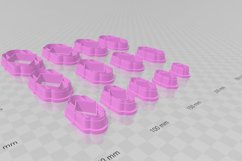 1920s Rectangle 5 Clay Cutter - STL Digital File Download- 1 Product Image 3