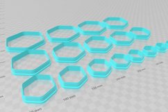 Rounded Hexagon 1 Clay Cutter - Cookie Cutter STL File Product Image 3
