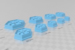 Geometric Hexagon 3 Clay Cutter Cookie Cutter STL Product Image 3