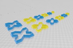 Geometric X Clay Cutter - Cross STL Digital File Download- 1 Product Image 3