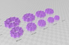 Web Circle 3 Earring Clay Cutter - Cookie Cutter STL File Product Image 3