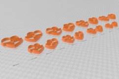 Split Heart 1 Clay Cutter - Cookie Cutter STL File Product Image 4