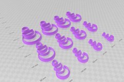 Earring Combo 3 Clay Cutter Cookie Cutter STL Product Image 3