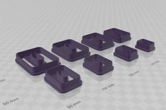 Clay Cutter STL File Minimalist Rectangle- Geometric Earring Product Image 3