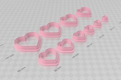 Clay Cutter STL File - Heart Open Bezel 2 - Earring Digital Product Image 3