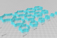 Clay Cutter STL File Snowflake 2- Christmas Earring Digital Product Image 3