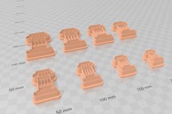 Column 2 Clay Cutter - Cookie Cutter STL File Product Image 3