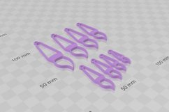 Paintbrush Earring Charm STL File - Digital Download -8 Size Product Image 3