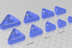 Rounded Triangle 2 Clay Cutter - Cookie Cutter STL File Product Image 3