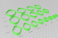 Rounded Diamond 1 Clay Cutter - Cookie Cutter STL File Product Image 3