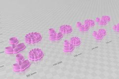 Sunflower 5 Clay Cutter - Cookie Cutter STL File Product Image 3