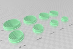 Circle Design 3 Earring Clay Cutter - Cookie Cutter Stl Product Image 3