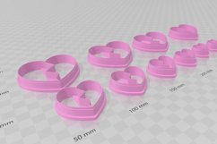 Broken Heart 5 Clay Cutter - Cookie Cutter STL File Product Image 3