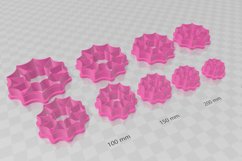 Web Circle 4 Earring Clay Cutter - Cookie Cutter STL File Product Image 3