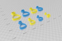 Wide Trapezoid Clay Cutter - STL Digital File Download- 8 si Product Image 3