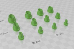 Stud Micro Oval 1 Clay Cutter - Cookie Cutter STL File Product Image 3