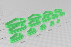 Cloud 2 Clay Cutter - Cookie Cutter STL File Product Image 3