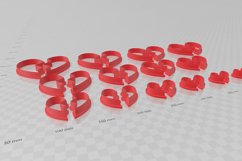 Broken Heart 4 Clay Cutter - Cookie Cutter STL File Product Image 3
